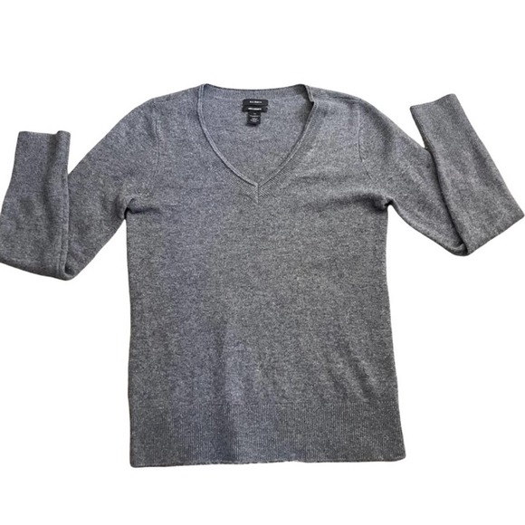 Halogen V Neck Cashmere Sweater in Grey Size XS - Picture 3 of 6